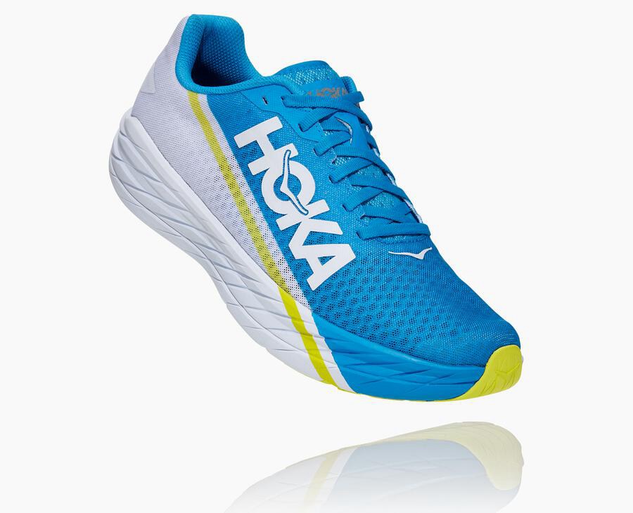 Hoka One One Koşu Ayakkabısı Erkek Beyaz/Mavi - Rocket X - EB0238679